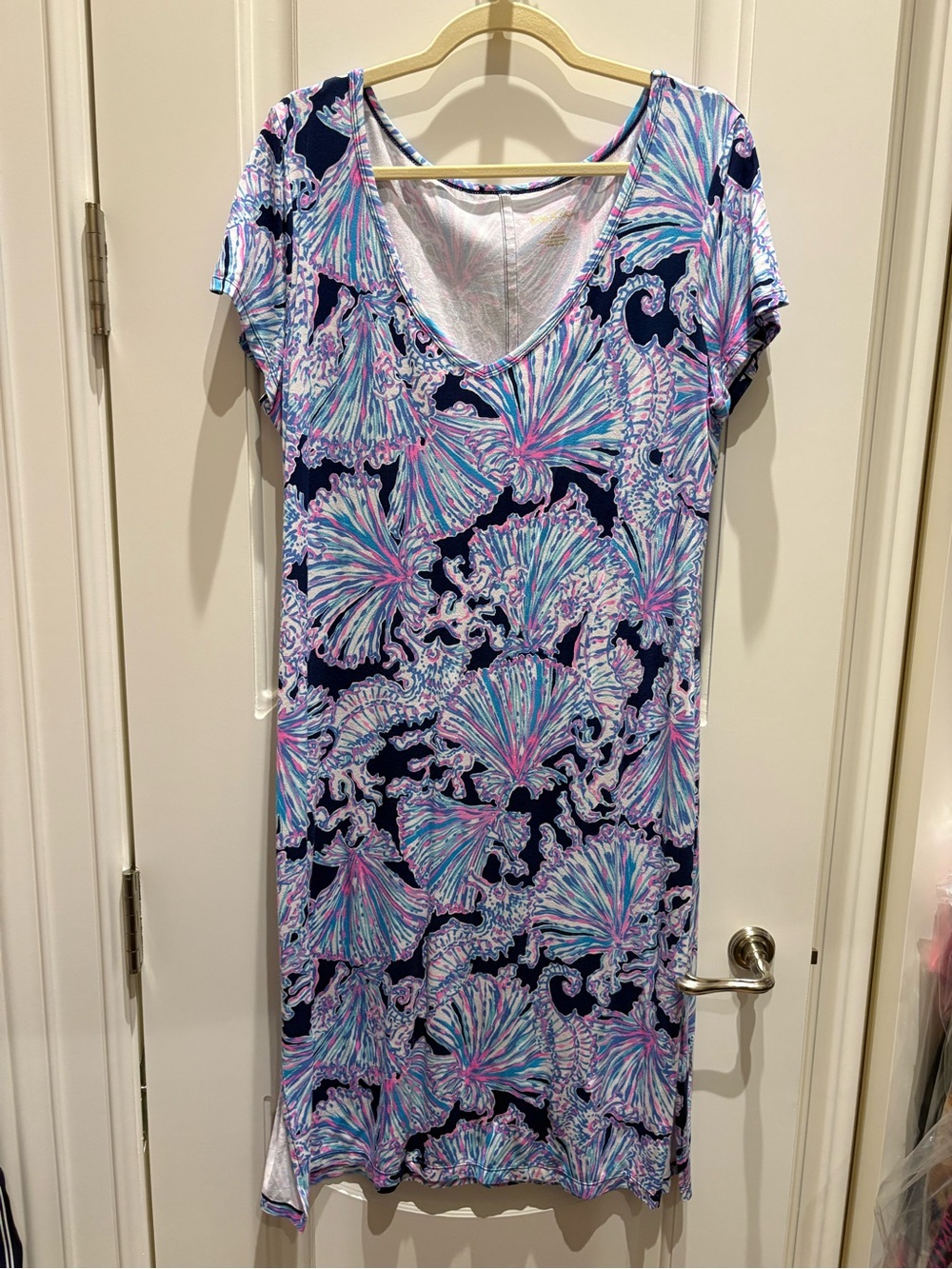 Lilly Pulitzer Navy Multicolor Shell dress.